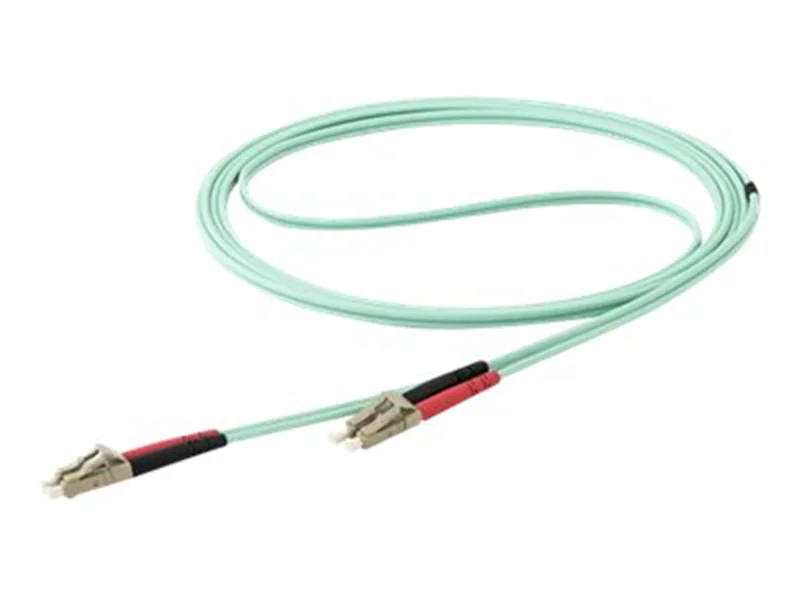 StarTech 7 m OM4 LC to LC Multimode Duplex Fiber Optic Patch Cable - Aqua - 50/125 - Fiber Optic Cable - 40/100Gb - LSZH (450FBLCLC7) - Patch-Kabel - LC Multi-Mode (M) zu LC Multi-Mode (M) - 7 m - Glasfaser - Duplex - 50/125 Mikrometer - OM4 - Aquamarin