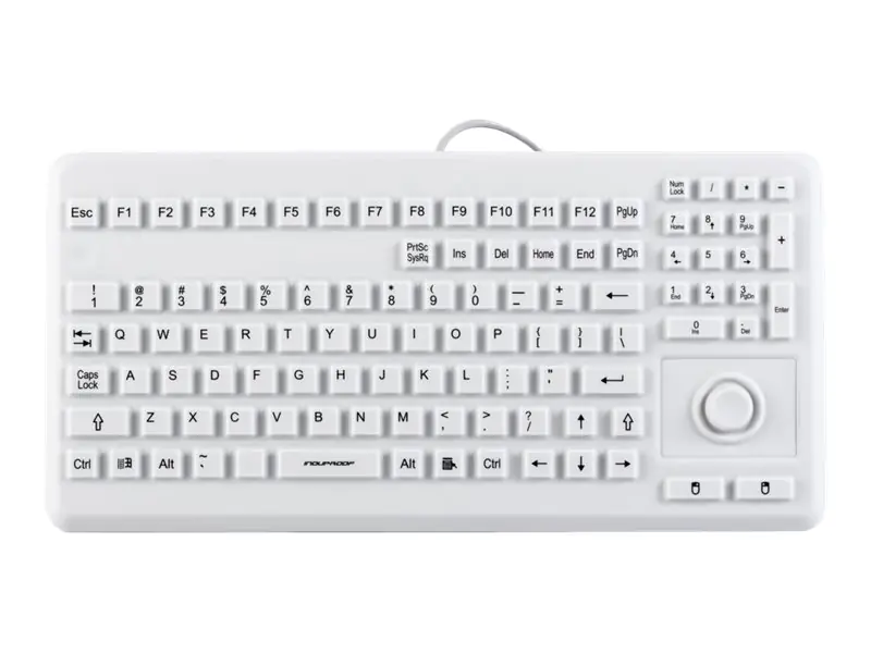 InduKey InduProof Advanced TKG-104-MB-IP68-VESA-GREY - Tastatur - mit Touchpad - USB - USA - Grau