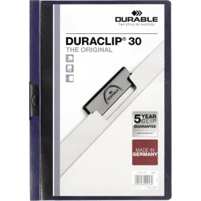 DURABLE Klemmmappe DURACLIP 30 220028 DIN A4 Hartfolie nachtblau DURABLE Klemmmappe DURACLIP 30 220028 DIN A4 Hartfolie nachtblau