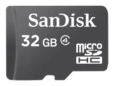 SanDisk - Flash-Speicherkarte - 32 GB - Class 4 - microSDHC - Schwarz