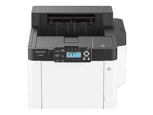 Ricoh C600 - Drucker - Farbe - Duplex - Laser - A4/Legal - 1200 x 1200 dpi - bis zu 40 Seiten/Min. (einfarbig)/ bis zu 40 Seiten/Min. (Farbe) - Kapazität: 600 Blätter - USB 2.0, Gigabit LAN, USB 2.0-Host