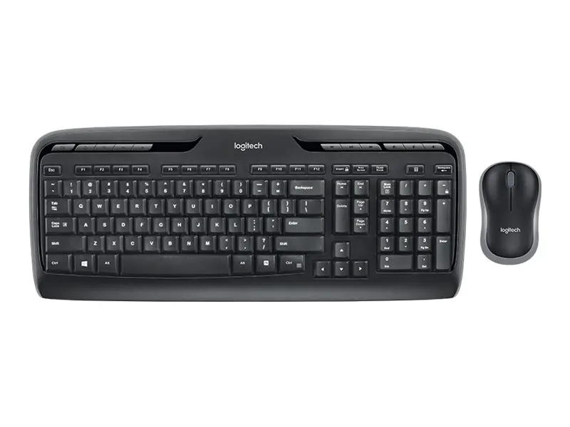 Logitech Wireless Combo MK330 - Tastatur-und-Maus-Set - kabellos - 2.4 GHz - US International - Schwarz