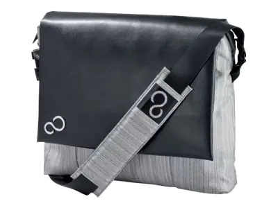 Fujitsu Messenger Bag - Notebook-Tasche - 35.6 cm (14") - Schwarz/Grau - für LIFEBOOK U7310, U7410, U9310, U9310x
