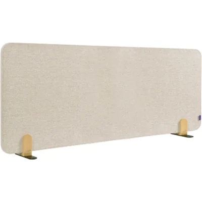 LEGAMASTER ELEMENTS Tischtrennwand akustik 60x160cm beige Halterungen, Schreibtisch-Trennwand, Beige, 1600 x 21 mm, Stoff, B - s2 d0, FSC C158462 7-209835