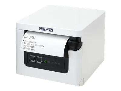 Citizen CT-S751 - Belegdrucker - Thermodirekt - 8 cm Rolle - 203 dpi - bis zu 350 mm/Sek. - USB 2.0 - Cutter - weiß
