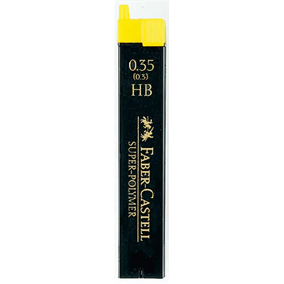 Faber-Castell Feinmine SUPER POLYMER 0,35mm HB schwarz 12 St./Pack. Faber-Castell Feinmine SUPER POLYMER 0,35mm HB schwarz 12 St./Pack.