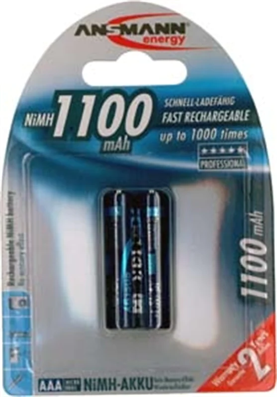 ANSMANN Micro - Batterie 2 x AAA - NiMH - (wiederaufladbar) - 1100 mAh ANSMANN Micro - Batterie 2 x AAA - NiMH - (wiederaufladbar) - 1100 mAh