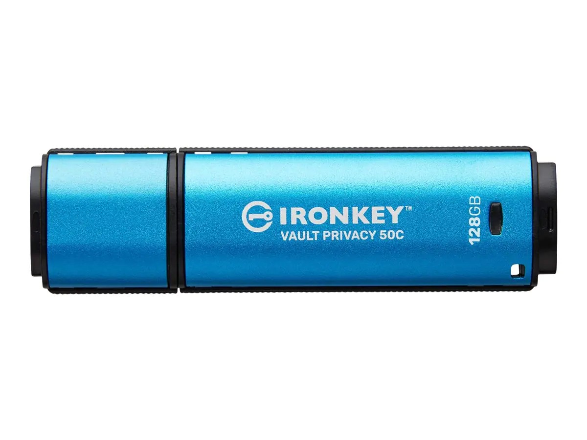 Kingston IronKey Vault Privacy 50 Series - USB-Flash-Laufwerk - verschlüsselt - 128 GB - USB-C 3.2 Gen 1 - TAA-konform Kingston IronKey Vault Privacy 50 Series - USB-Flash-Laufwerk - verschlüsselt - 128 GB - USB-C 3.2 Gen 1 - TAA-konform