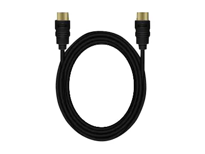 MediaRange - HDMI mit Ethernetkabel - HDMI (S) bis HDMI (S) - 3 m - Dreifachisolierung - Schwarz - rund, 4K Unterstützung