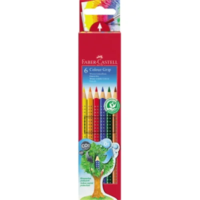 Faber-Castell Farbstift Colour GRIP 112406 farbig sortiert 6 St./Pack. Faber-Castell Farbstift Colour GRIP 112406 farbig sortiert 6 St./Pack.