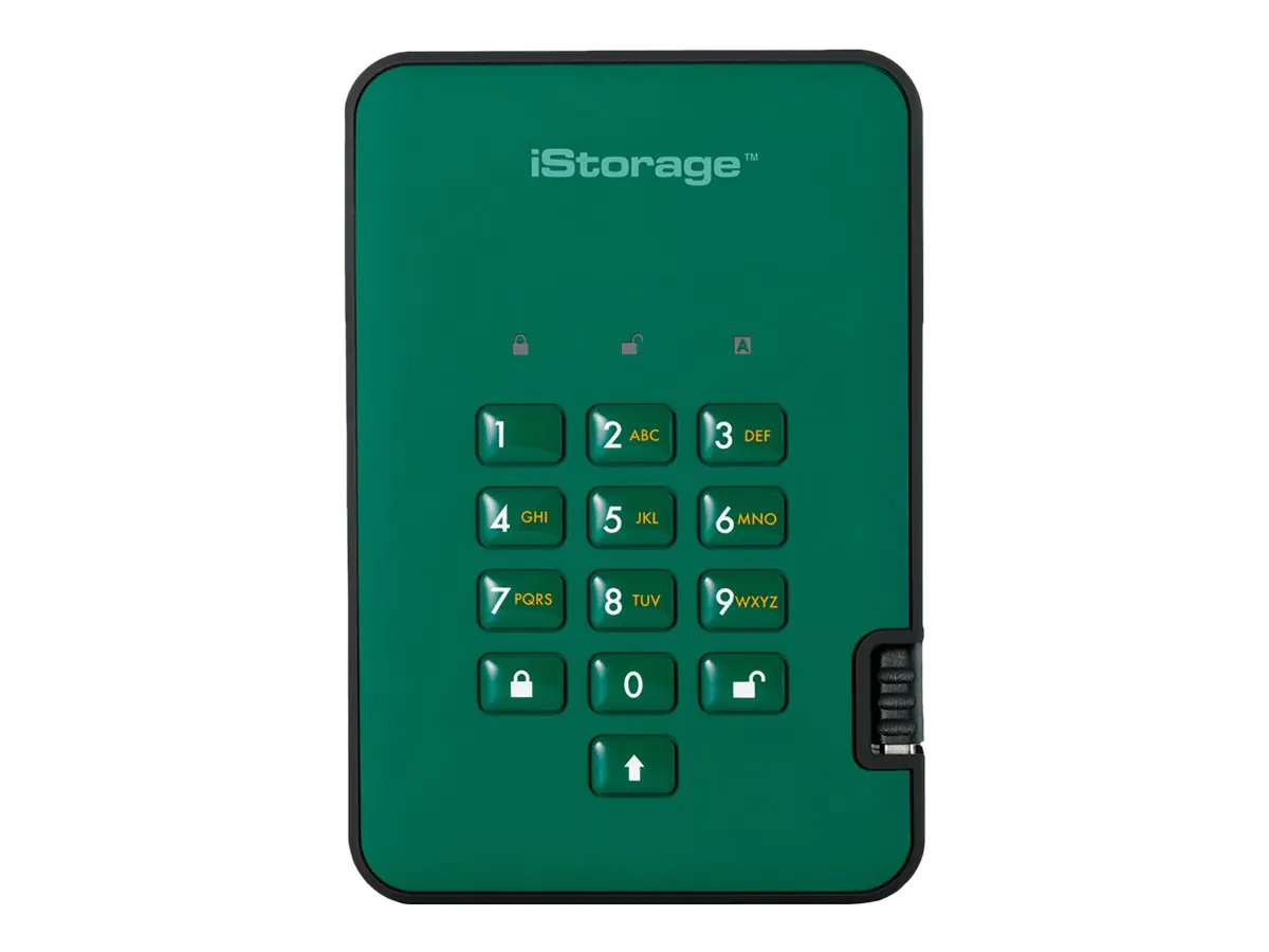 iStorage diskAshur² - SSD - verschlüsselt - 8 TB - extern (tragbar) IS-DA2-256-SSD-8000-GN