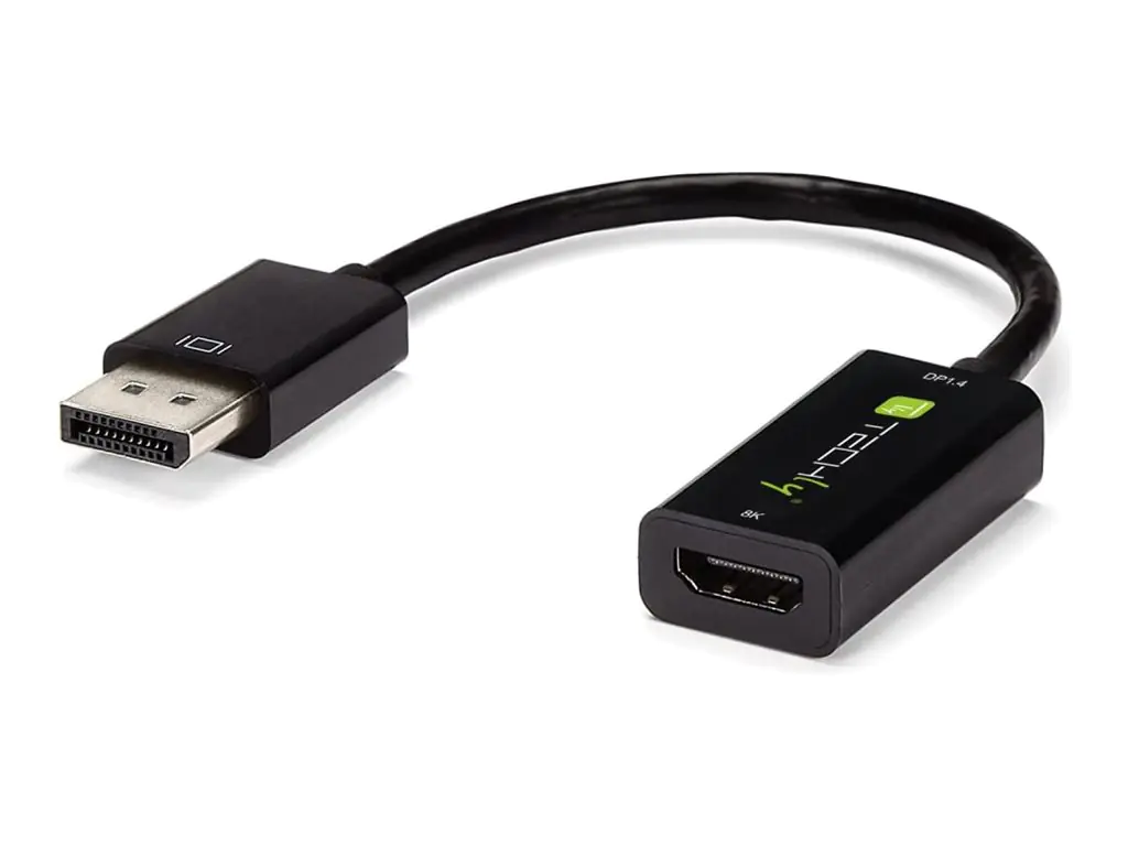 TECHly - Videoadapter - DisplayPort männlich zu HDMI weiblich - 24.5 cm - Schwarz - aktiv, Support von 8K 30 Hz TECHly - Videoadapter - DisplayPort männlich zu HDMI weiblich - 24.5 cm - Schwarz - aktiv, Support von 8K 30 Hz