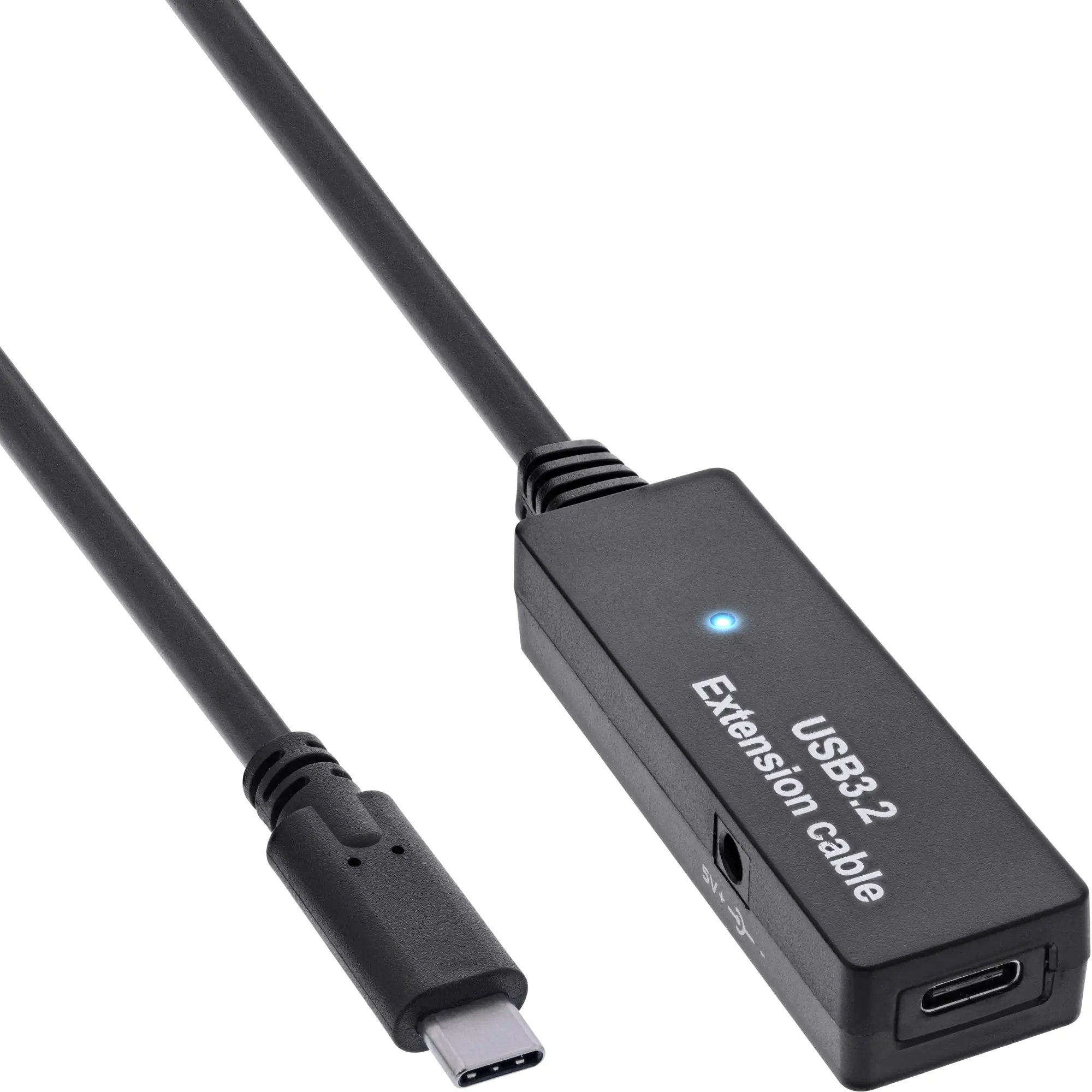 InLine - USB-Verlängerungskabel - 24 pin USB-C (M) zu 24 pin USB-C, power DC jack (W) - USB 3.2 Gen 1 - 5 m - aktiv - Schwarz InLine - USB-Verlängerungskabel - 24 pin USB-C (M) zu 24 pin USB-C, power DC jack (W) - USB 3.2 Gen 1 - 5 m - aktiv - Schwarz