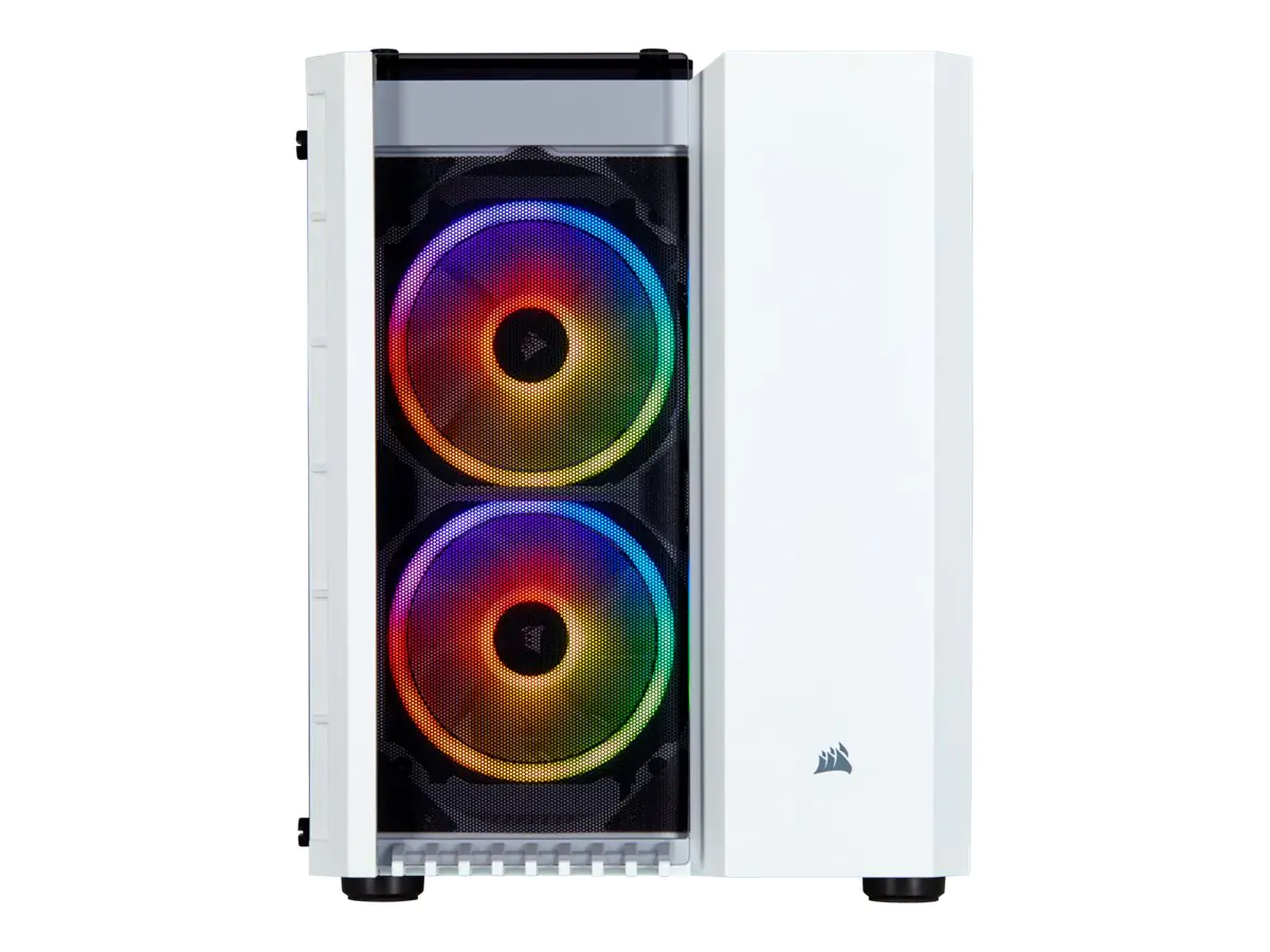 CORSAIR Crystal Series 280X RGB - Tower - micro ATX - Seitenteil mit Fenster (gehärtetes Glas) - keine Spannungsversorgung (ATX) - weiß - USB/Audio