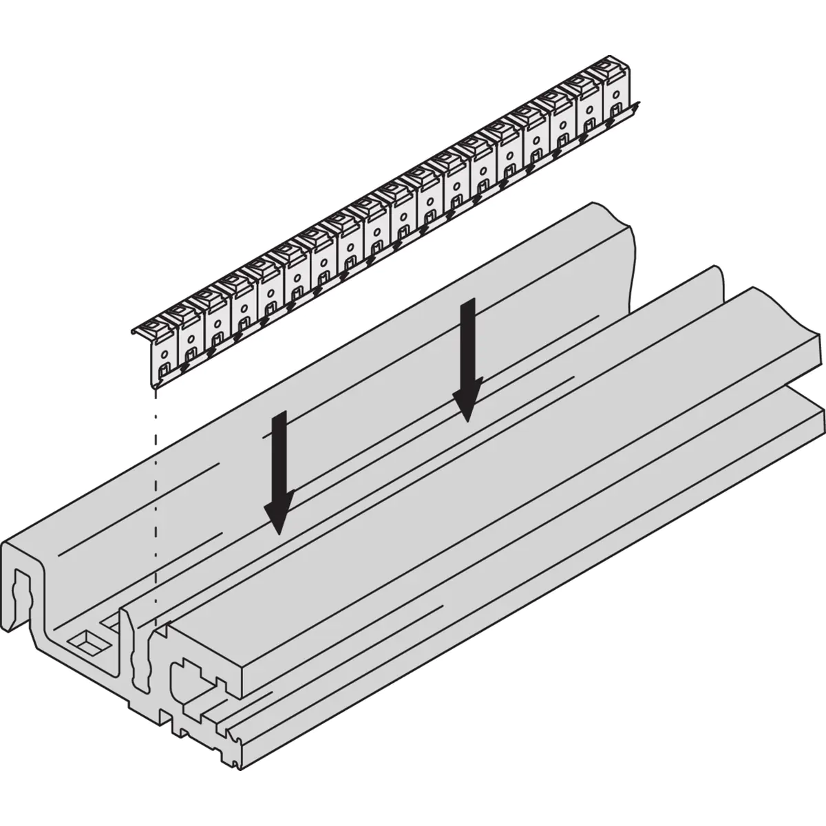 SCHROFF HORIZ.RAIL H VT 84HP EMC - Rack-Zubehör 24576084