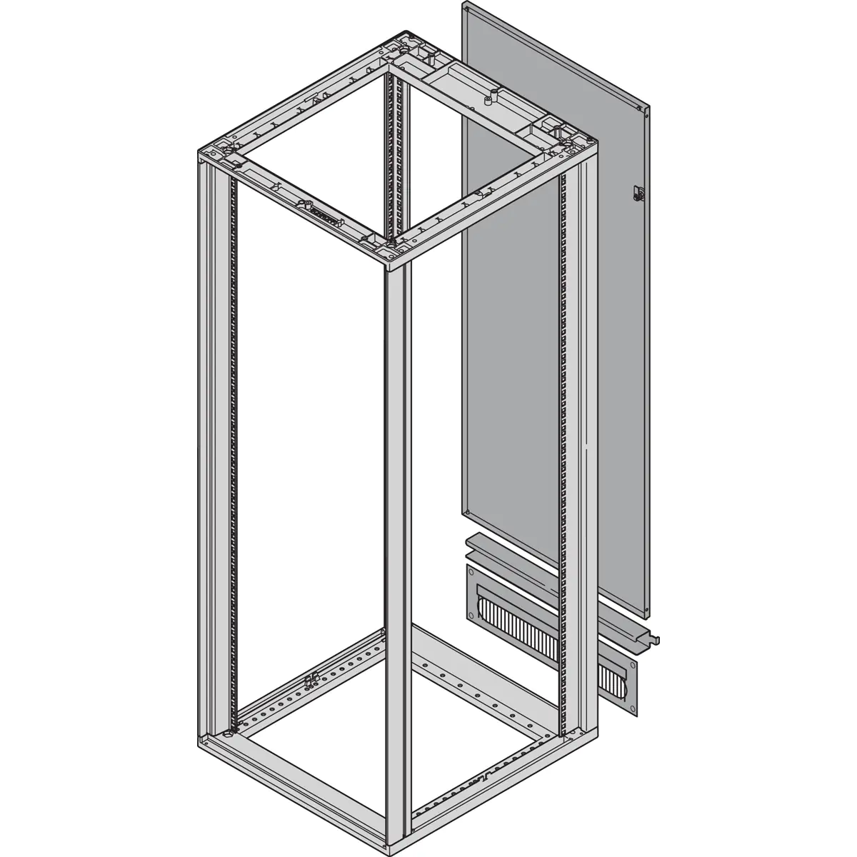 SCHROFF RUECKW.M.KA.DURCHF. 7021 - Rack-Zubehör