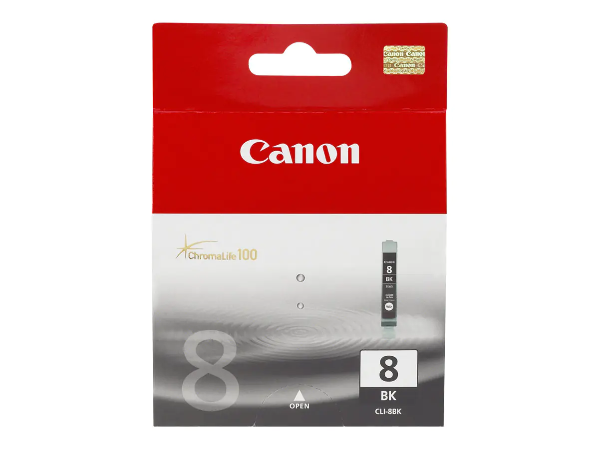 Canon CLI-8Bk - 13 ml - Schwarz - Original - Tintenbehälter - für PIXMA iP4300, iP4500, iP5300, MP520, MP600, MP610, MP810, MP960, MP970, MX850, Pro9000 Canon CLI-8Bk - 13 ml - Schwarz - Original - Tintenbehälter - für PIXMA iP4300, iP4500, iP5300, MP520, MP600, MP610, MP810, MP960, MP970, MX850, Pro9000