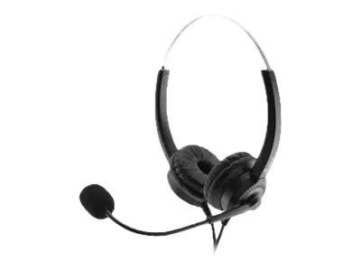 MediaRange MROS304 - Headset - On-Ear - kabelgebunden - USB - Schwarz, Silber