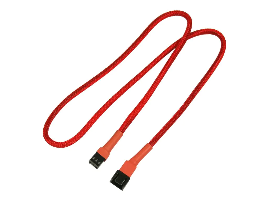 Nanoxia - Verlängerungskabel für Lüfterspannungsversorgung - 3 PIN Internal Power (W) zu 3 PIN Internal Power (M) - 60 cm - Rot