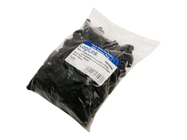 LogiLink - Steckerhülle - Schwarz (Packung mit 100)