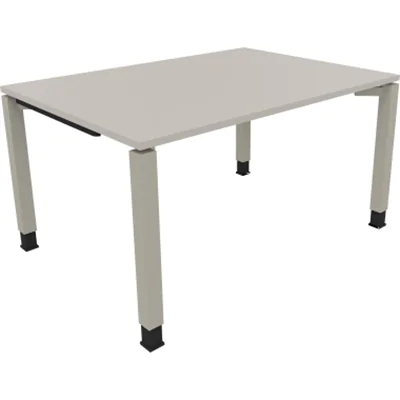 Schreibtisch Vierfuß Quadratrohr B1400xT1000xH680-820 si/Lichtgrau