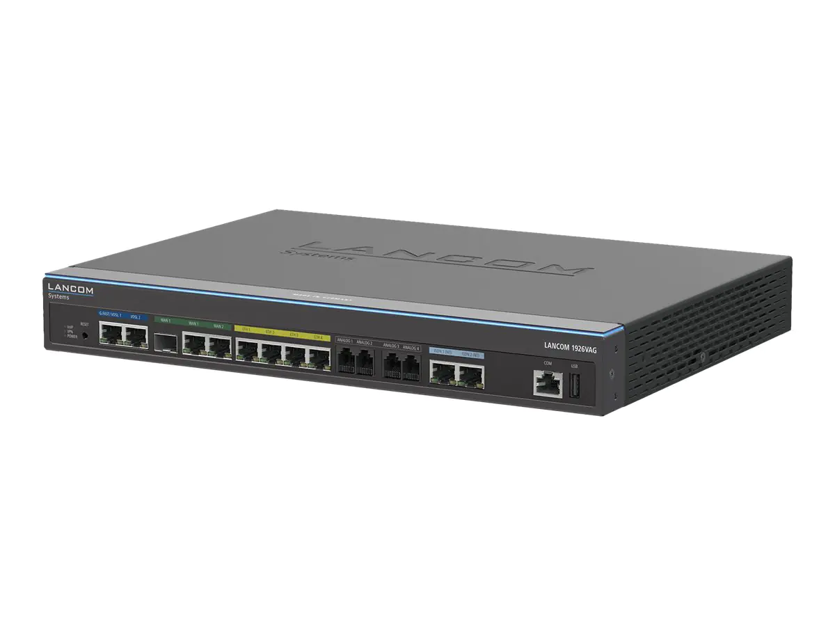 LANCOM 1926VAG - Router - ISDN/DSL Switch mit 6 Ports - 1GbE, PPP - VoIP-Telefonadapter - an Rack montierbar