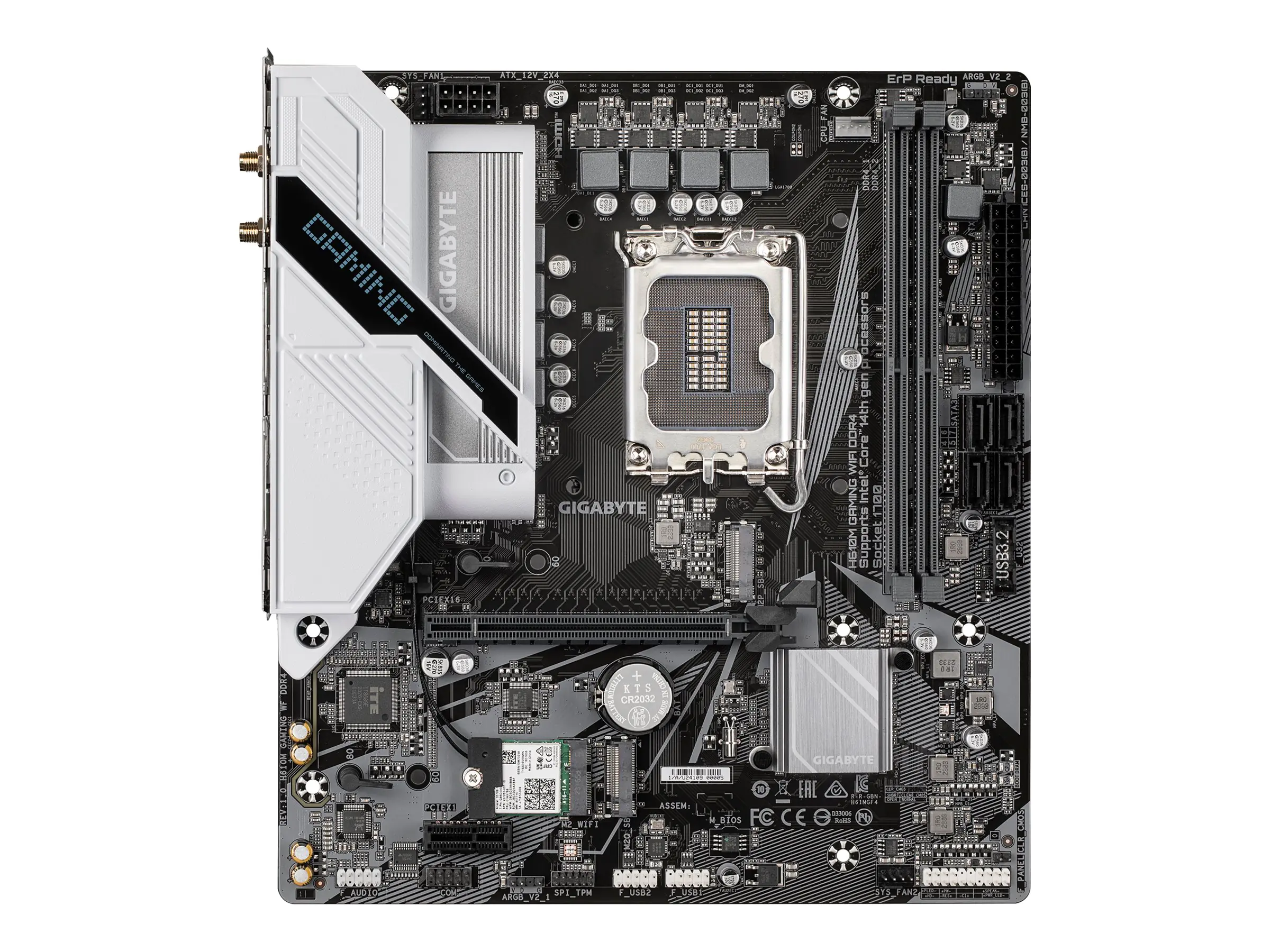 Gigabyte H610M GAMING WIFI DDR4 - 1.0 - Motherboard - micro ATX - LGA1700-Sockel - H610 Chipsatz - USB 3.2 Gen 1 - Gigabit LAN, Bluetooth, Wi-Fi - Onboard-Grafik (CPU erforderlich) - HD Audio (8-Kanal)