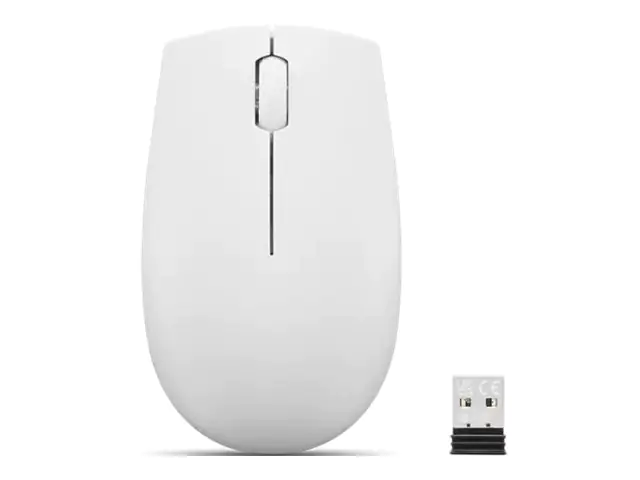 Lenovo 300 Wireless Compact - Maus - mit Batterie - optisch - 3 Tasten - kabellos - 2.4 GHz - kabelloser Empfänger (USB) GY51L15677
