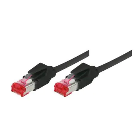 exertis Connect - Patch-Kabel - RJ-45 (M) zu RJ-45 (M) - 1.5 m - SFTP - CAT 6 - halogenfrei - Schwarz