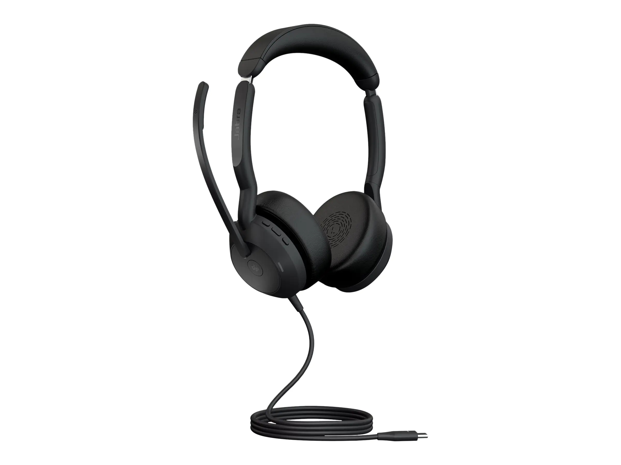 Jabra Evolve2 50 MS Stereo - Headset - On-Ear - kabelgebunden - aktive Rauschunterdrückung - USB-C - Schwarz - Zoom Certified, Zertifiziert für Microsoft Teams, Cisco Webex Certified, Alcatel-Lucent-zertifiziert, Unify Certified, Google Meet Certifie