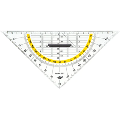 WEDO Geometriedreieck 527 mit Griff 250mm transparent WEDO Geometriedreieck 527 mit Griff 250mm transparent