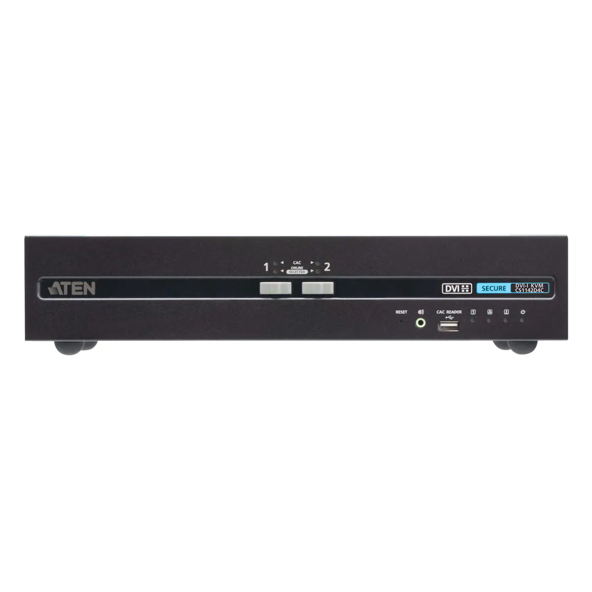 ATEN CS1142D4C USB 4K DVI Secure KVM mit Card Reader - KVM-Umschalter - 2-Port