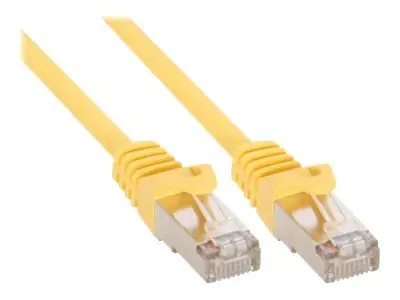 InLine - Patch-Kabel - RJ-45 (M) zu RJ-45 (M) - 30 cm - Foiled Unshielded Twisted Pair (F/UTP) - CAT 5e - geformt - Gelb