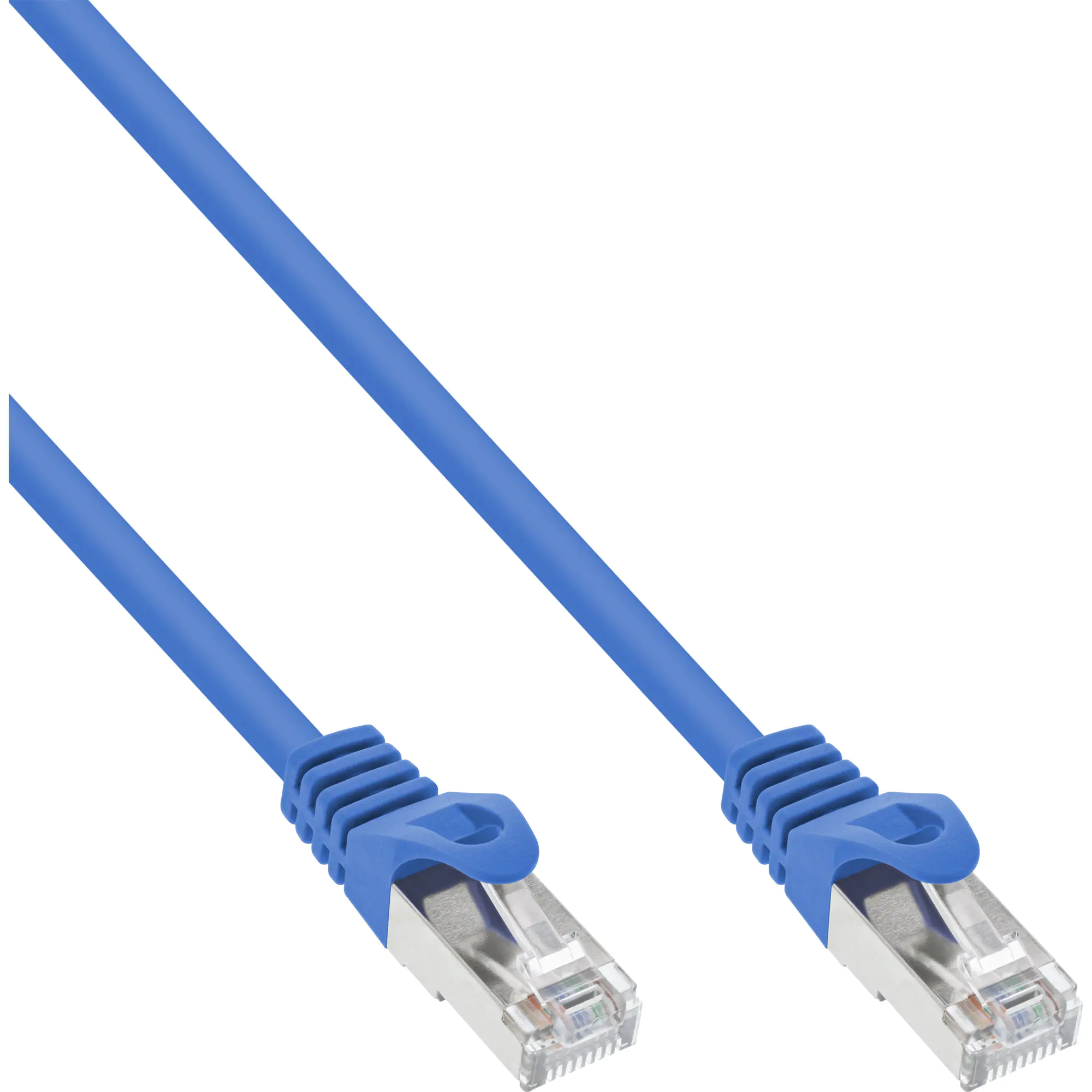 InLine - Patch-Kabel - RJ-45 (M) zu RJ-45 (M) - 7.5 m - SFTP - CAT 5e - geformt - Blau