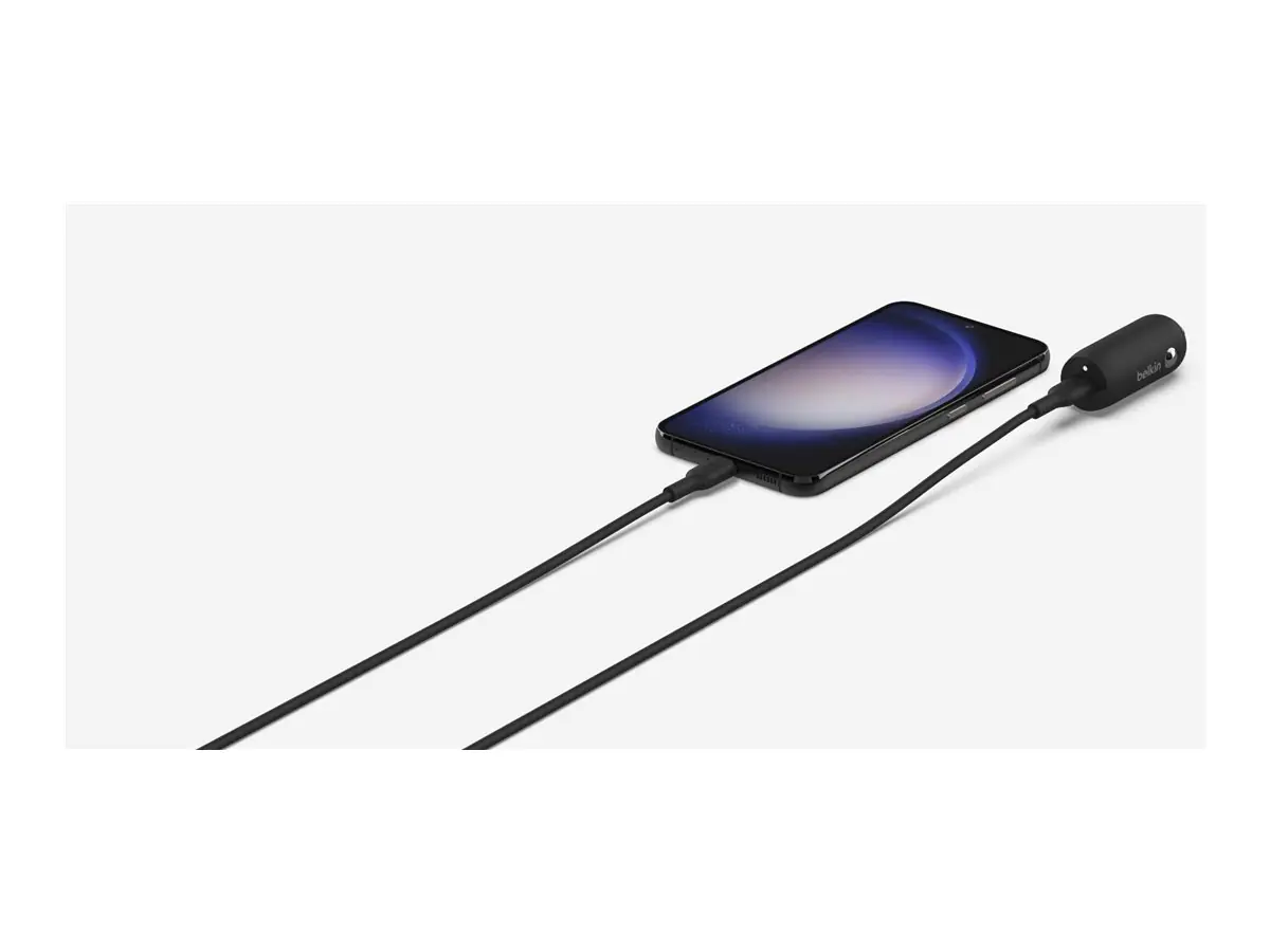 Belkin BoostCharge - Auto-Netzteil - 30 Watt - 3 A - Fast Charge, Power Delivery 3.1 (24 pin USB-C) - Schwarz Belkin BoostCharge - Auto-Netzteil - 30 Watt - 3 A - Fast Charge, Power Delivery 3.1 (24 pin USB-C) - Schwarz