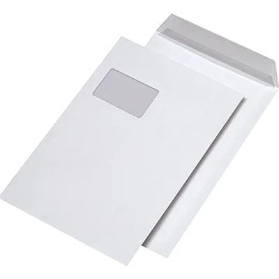 MAILmedia Versandtasche DIN C4 mit Fenster 120g/m² mit Haftklebung Offset weiß 250 St./Pack. MAILmedia Versandtasche DIN C4 mit Fenster 120g/m² mit Haftklebung Offset weiß 250 St./Pack.