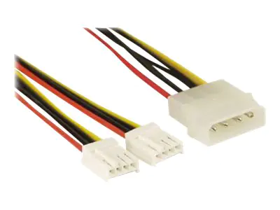 InLine Y-cable - Netzteil - 4-Pin-Mini-Stromversorgungsstecker (W) zu interne Stromversorgung, 4-polig (M) - 20 cm