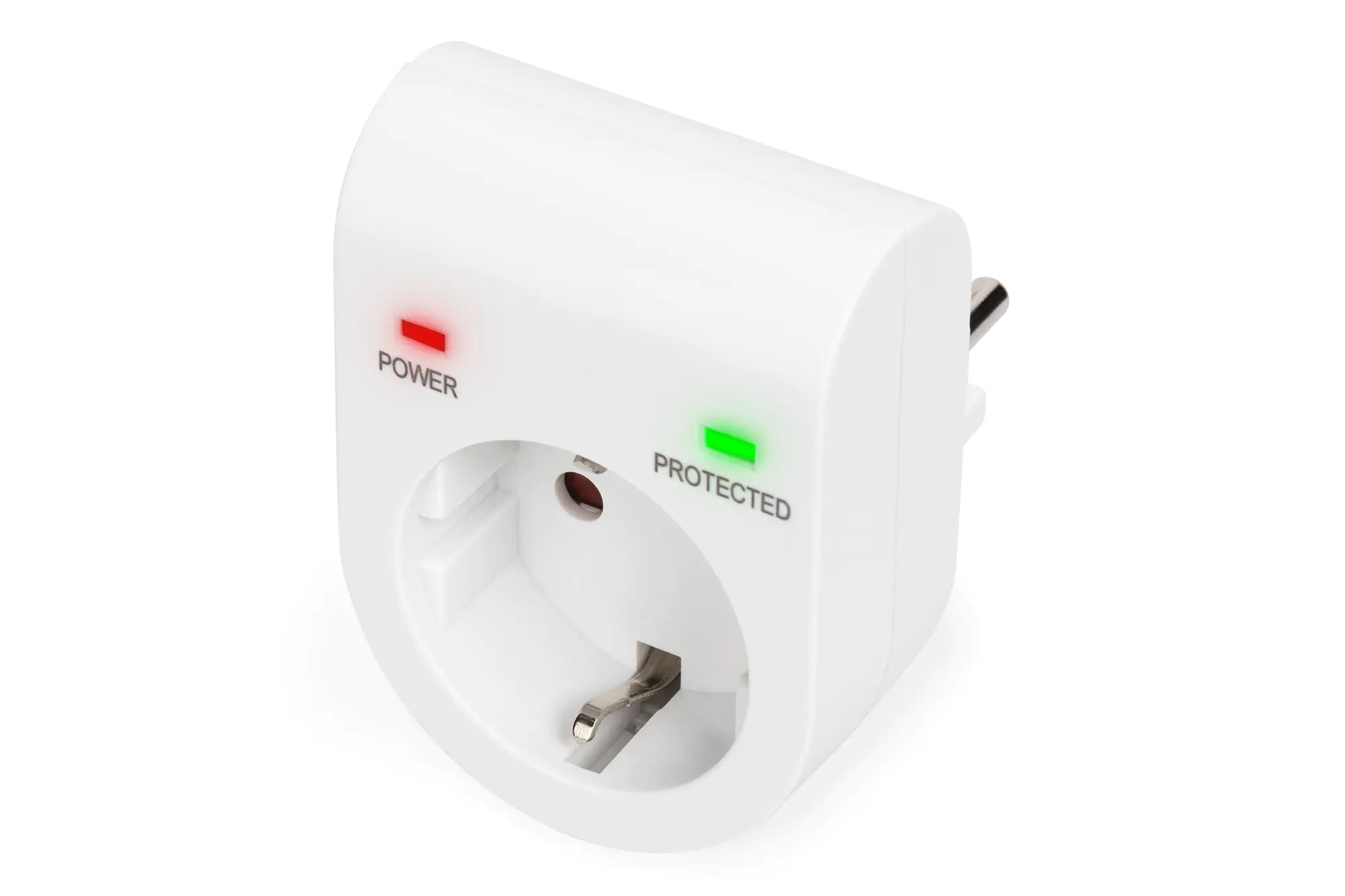 DIGITUS Professional DN-95400 - Überspannungsschutz - Wechselstrom 230 V - 3500 Watt - Ausgangsanschlüsse: 1 - weiß