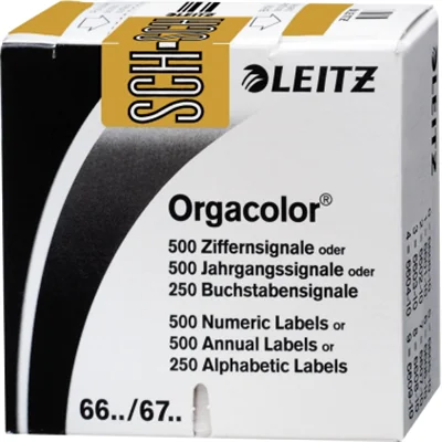 Leitz Buchstabensignal Orgacolor 66361000 SCH orange 250 St./Pack. Leitz Buchstabensignal Orgacolor 66361000 SCH orange 250 St./Pack.