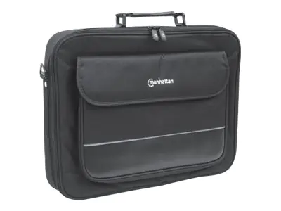 Manhattan Empire Laptop Bag 17.3", Clamshell design, Accessories Pocket, Shoulder Strap (removable), Notebook Case, Black, Three Year Warranty - Notebook-Tasche - 43.2 cm (17")