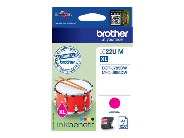 Brother LCLC22UM - XL - Magenta - Original - Tintenpatrone - für Brother DCP-J785DW, MFC-J985DW; INKvestment Work Smart MFC-J985DW, MFC-J985DW XL
