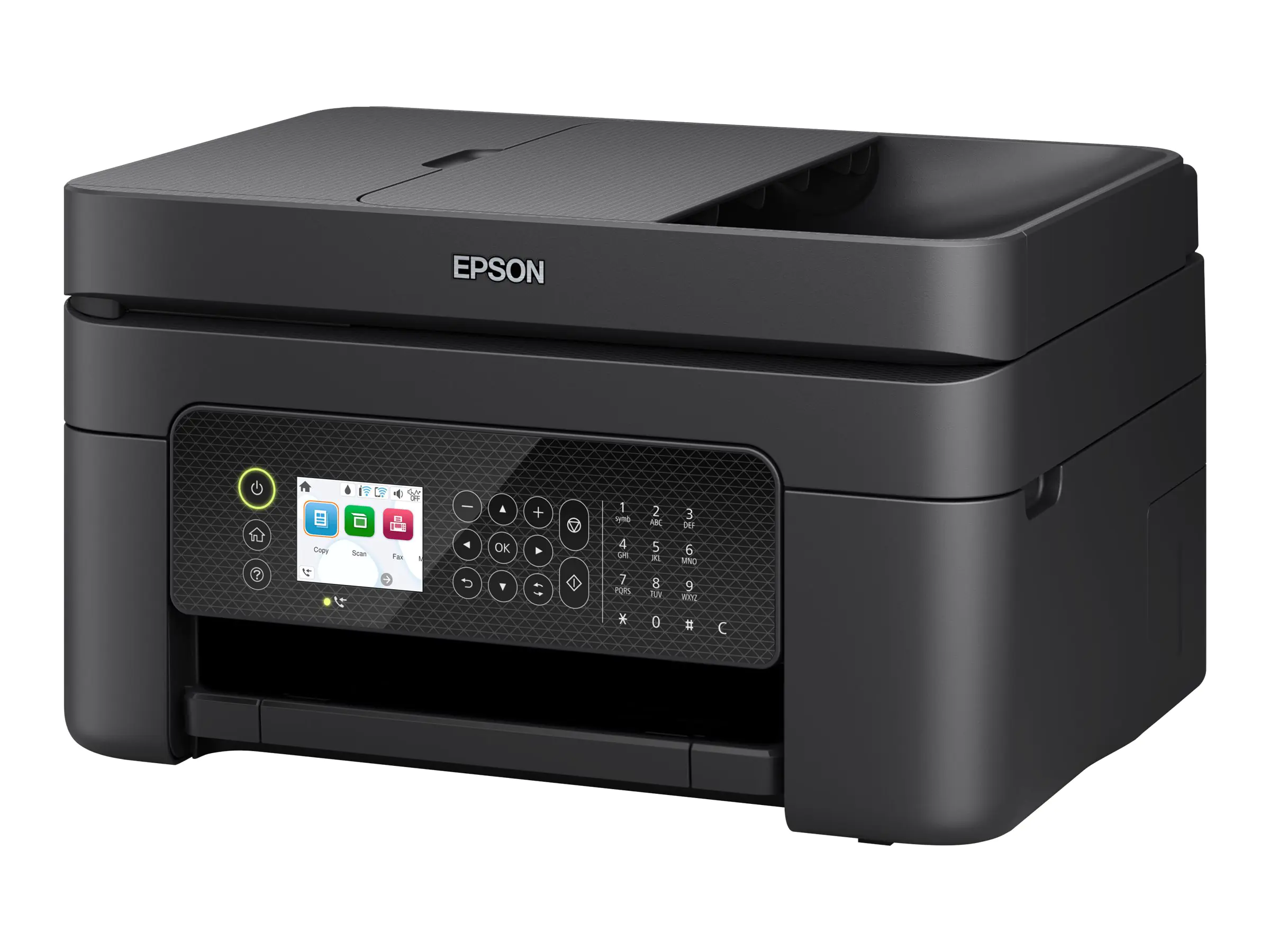 Epson WorkForce WF-2950DWF - Multifunktionsdrucker - Farbe - Tintenstrahl - 216 x 297 mm (Original) - A4/Letter (Medien) - bis zu 10 Seiten/Min. (Drucken) - 100 Blatt - 33.6 Kbps - USB 2.0, Wi-Fi(n)