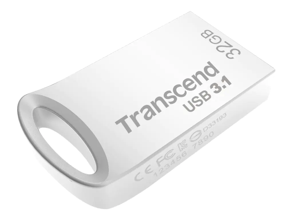 Transcend JetFlash 710 - USB-Flash-Laufwerk - 32 GB - USB 3.1 - Silber
