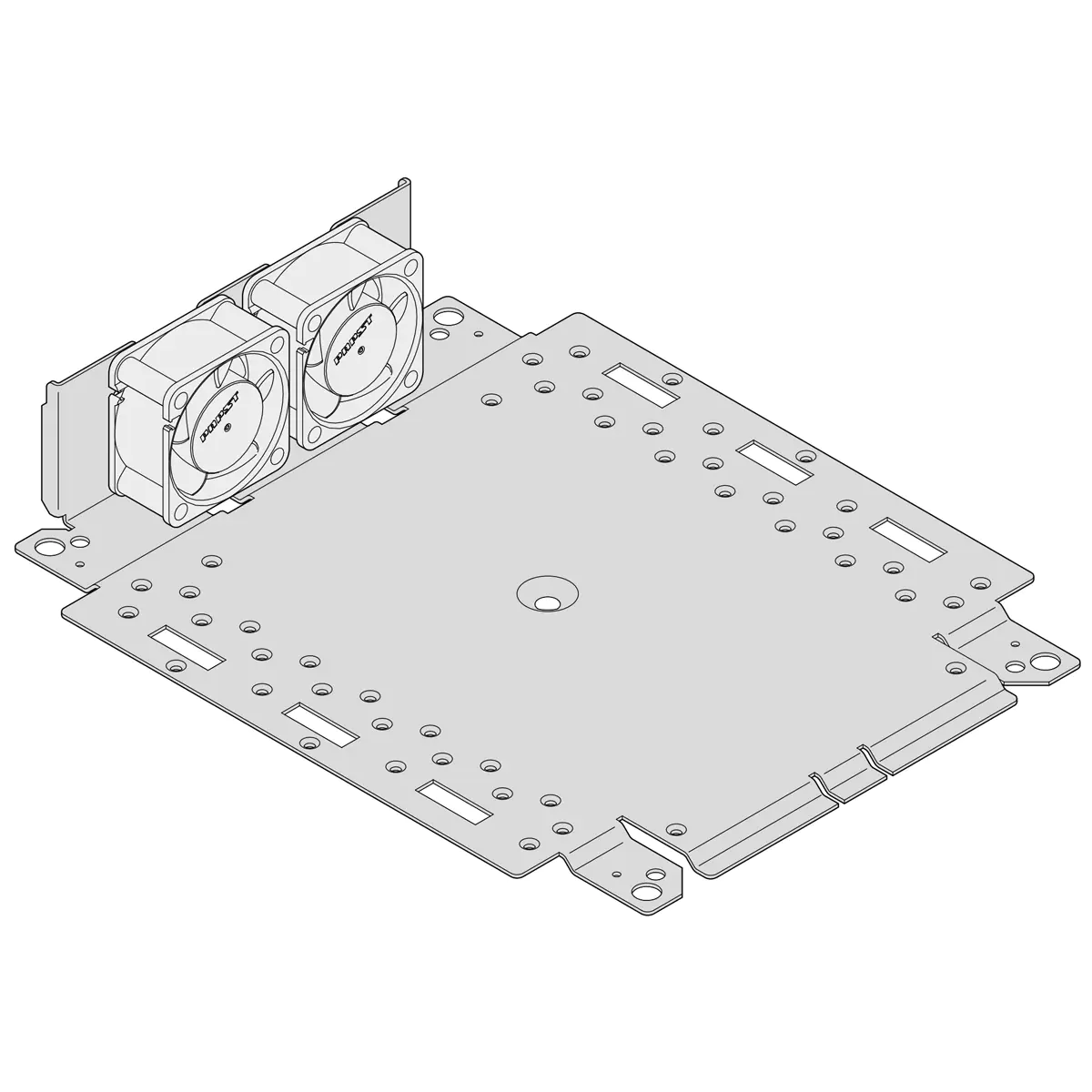 SCHROFF 24827305 19 Zoll 1 x Netzwerkschrank -Lüfter 3 HE - Rack-Zubehör