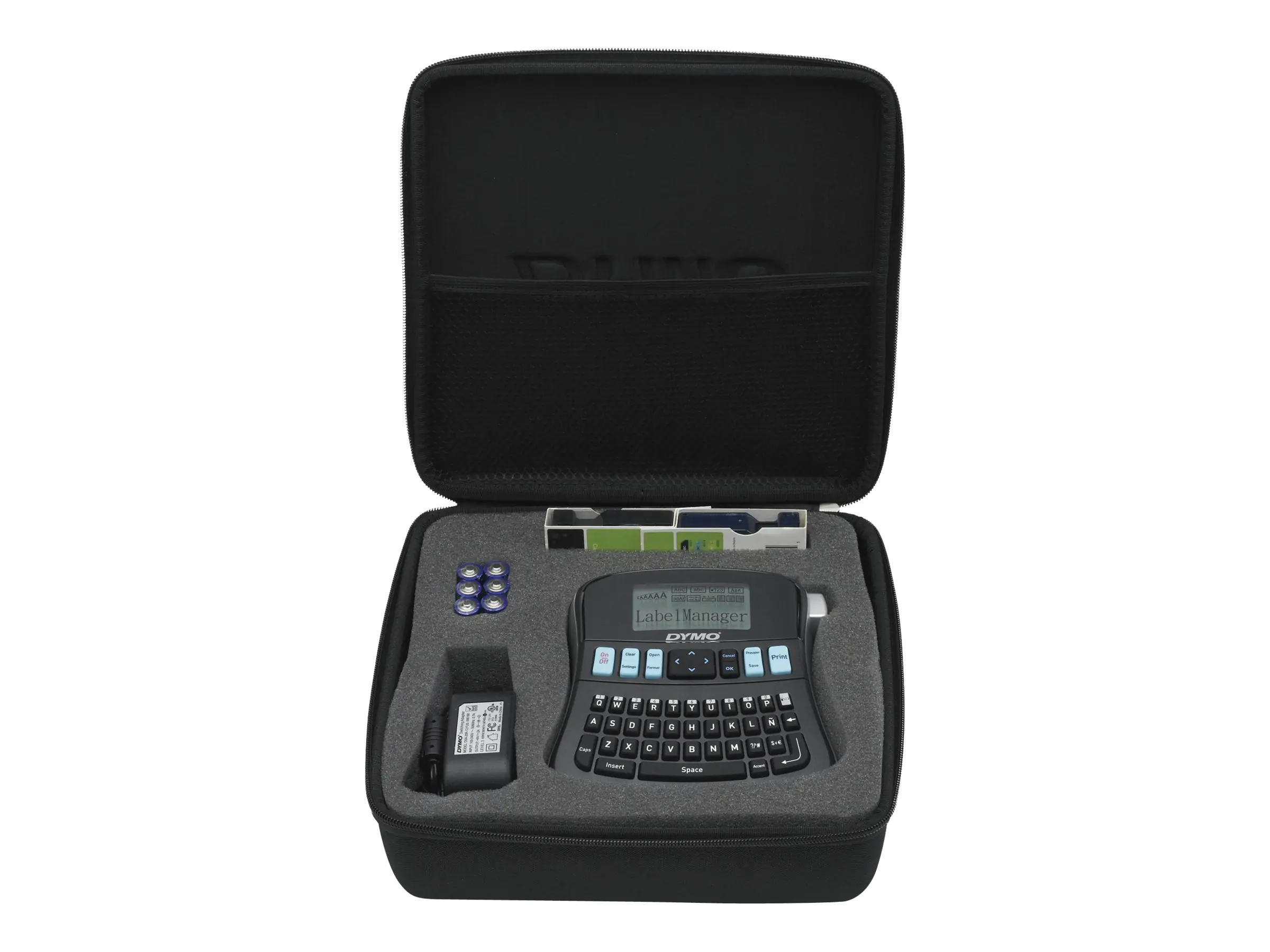Dymo LabelMANAGER 210D Kit - Beschriftungsgerät - s/w - Thermotransfer - Rolle (1,2 cm) 2094492
