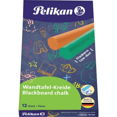 Pelikan Wandtafelkreide 701367 farbig sortiert 12 St./Pack. Pelikan Wandtafelkreide 701367 farbig sortiert 12 St./Pack.