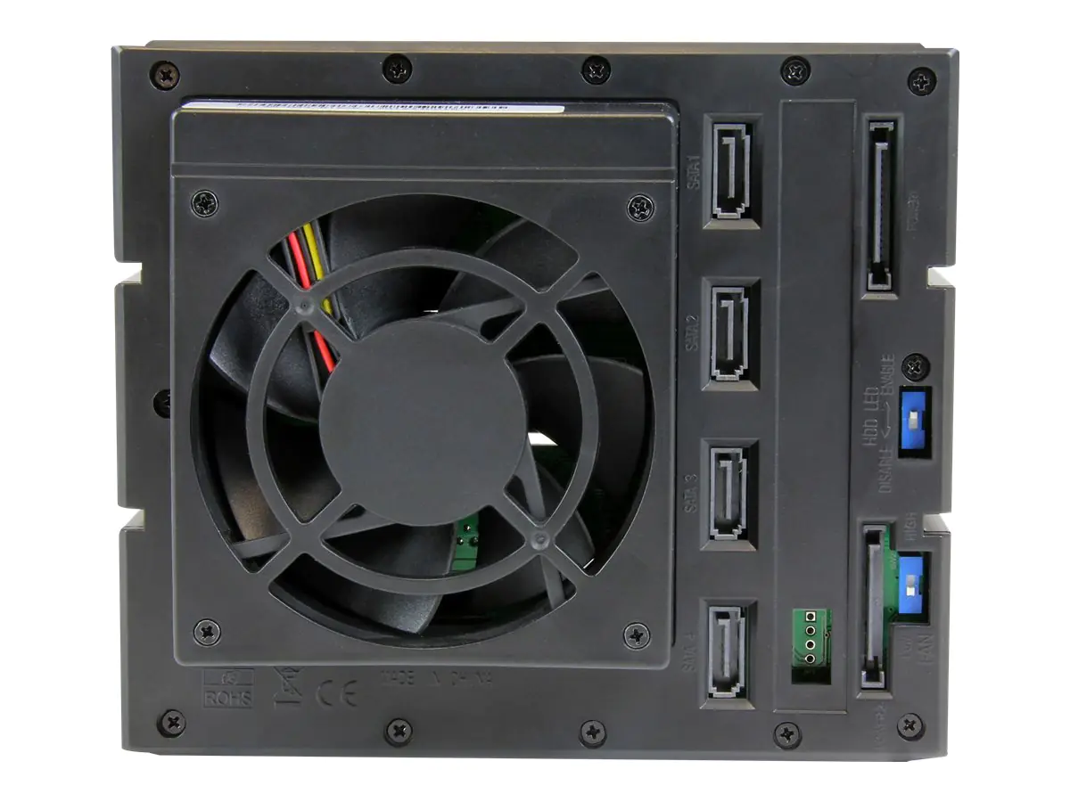 StarTech 4-fach 3,5 trägerloser SATA Festplatten Aluminium Wechselrahmen/Backplane - 4 Bay 3,5 Zoll (8,9cm) Mobiles HDD Speicher Rack - Mobiles Speicher-Rack mit Lüfter - 2.5" (6.4 cm) - Schwarz