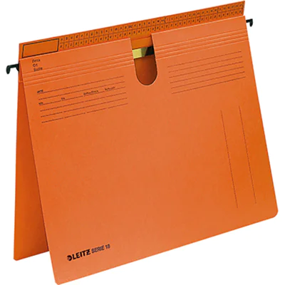 Leitz Hängehefter SERIE 18 DIN A4 250g/m² Manilakarton, recycelt orange 50 St./Pack. Leitz Hängehefter SERIE 18 DIN A4 250g/m² Manilakarton, recycelt orange 50 St./Pack.