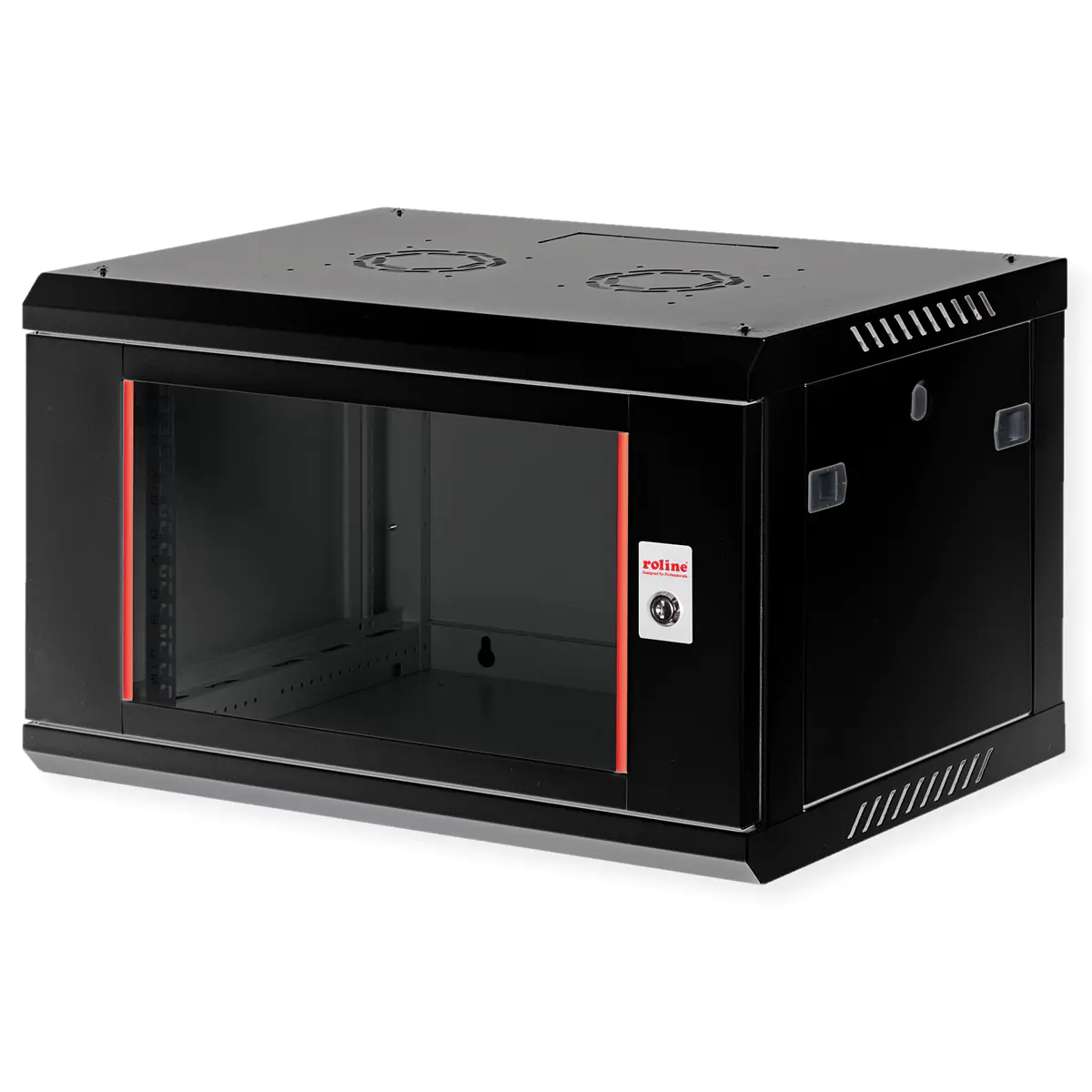 Roline Basic Plus - Gehäuse Netzwerkschrank - 600x450 BxT - geeignet für Wandmontage - Jet Black, RAL 9005 - 6U - 48.3 cm (19")