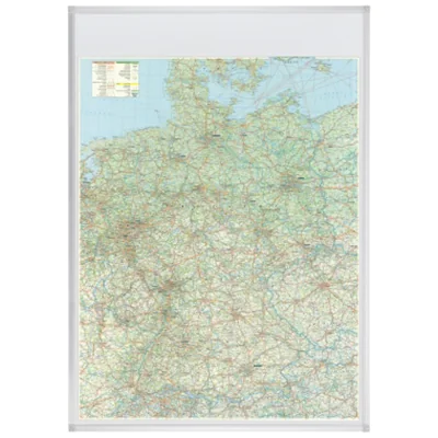 Franken Moderationskarte KA301P 100x140cm Straßenkarte Deutschland